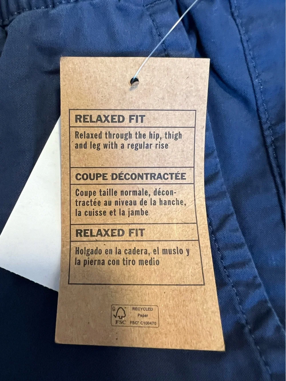 NWT Vans Mens Range Elastic Relaxed Fit Pants Size Medium Color Navy Blue